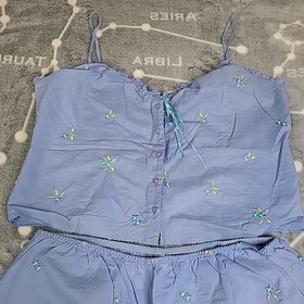 Victoria's Secret Pajama Set Sleepwear Cami Top & Pants Sz L Lightweight  Stars