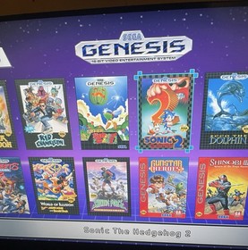 Sega Genesis Mini Console MK-16000 with 2 Controllers & All Cables - Tested