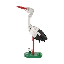 MOC-177905 Stork Bird Animal Model with Posable Neck and Head for Display 144Pcs
