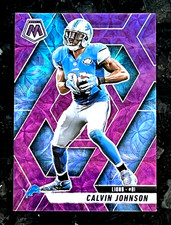 2025 Panini Mosaic Calvin Johnson Purple Scope Prizm Detroit Lions #90