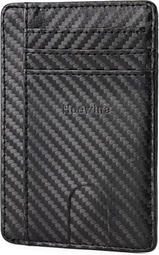 Cartera para Hombre, Portatarjetas de Crédito, Cartera Minimalista Delgada, Cuero Bloqueo RFID - Imagen 8 de 23