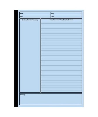 Cornell Notebook: A4 Cornell Note-Taking System Paper for High School, College, 