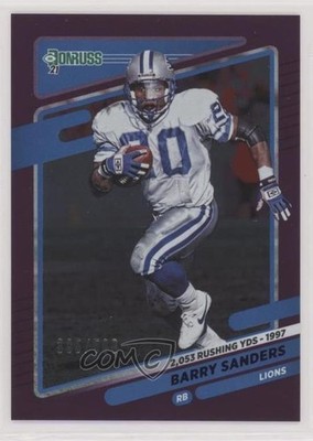 2021 Panini Donruss Season Stat Line 345/500 Barry Sanders #173 HOF 0p1e