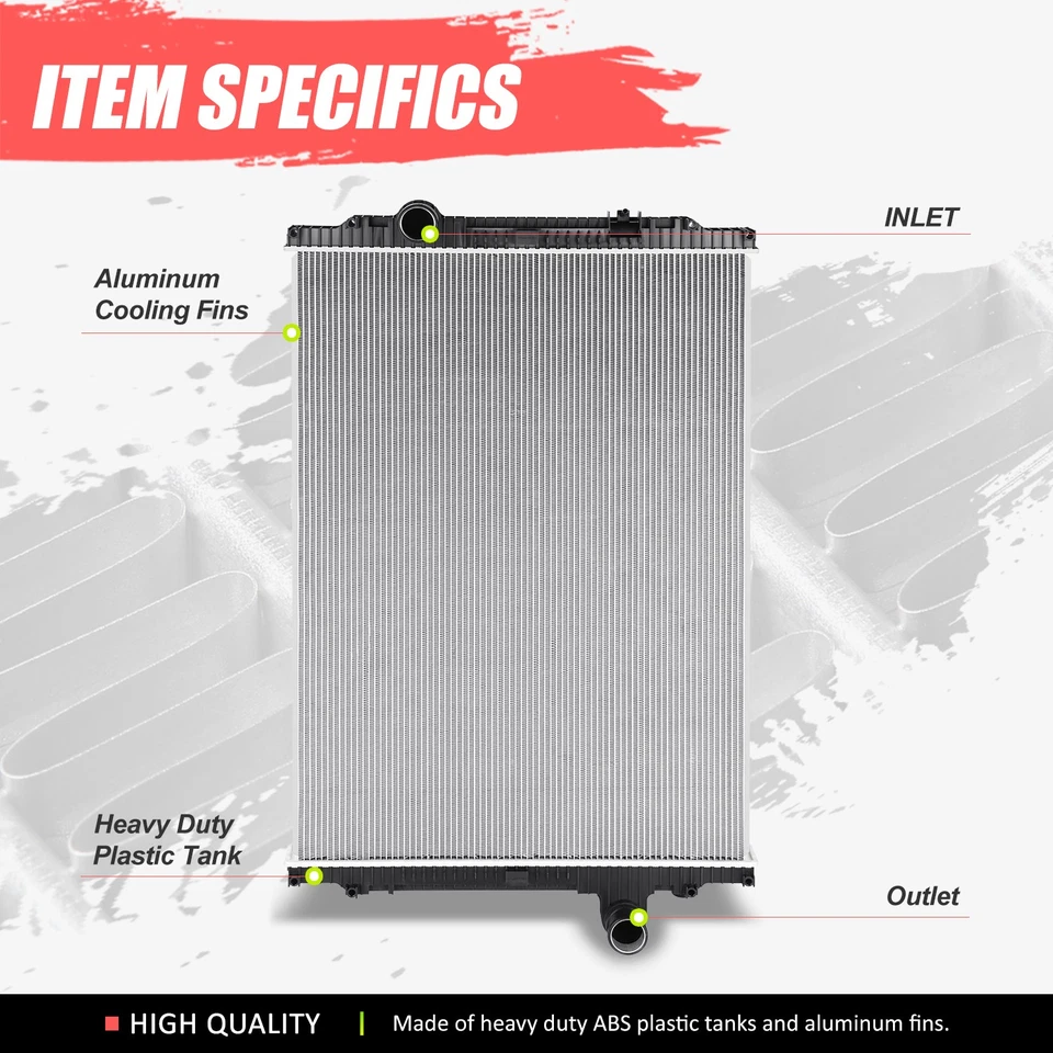 Radiador de refrigeración de núcleo de aluminio estilo fábrica para Kenworth T660 T370 T400 09-13 Foto 2 de 4