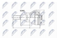 Original NTY Gelenksatz Antriebswelle NPZ-DW-006 FüR Chevrolet Opel