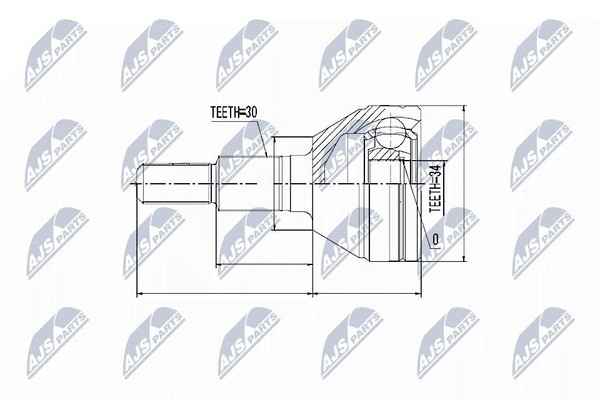 Original NTY Gelenksatz Antriebswelle NPZ-DW-006 FüR Chevrolet Opel-image