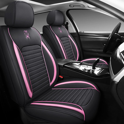 Car Seat Covers Full Set, Leather Seat Covers for Cars SUV Truck Auto, Univer...