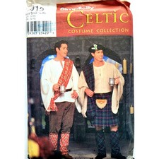 Simplicity 8913 Vintage Sewing Pattern Men's Celtic Kilt Costume Chest 42-48"