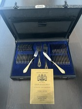 Fischbesteck der Marke Ebel Collection Mit Zertifikat 24 Karat Hartverholdet