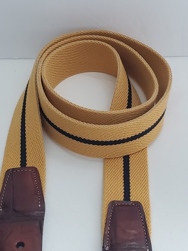 Torino Mens 42 Yellow Black Stripe Canvas, Animal Print Golf Leather Belt 65256 - Picture 2 of 11