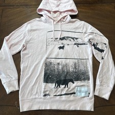 Andy Warhol Calvin Klein Hoodie Sweatshirt Medium Pink Landscape Aspen Colorado