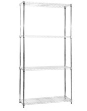 4 Tier Commercial NSF certified Chrome Wire Shelving Unit Heavy Duty Metal