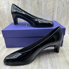 Stuart Weitzman Black Patent Leather Pumps With 2.75” Heel Black Patent Leather