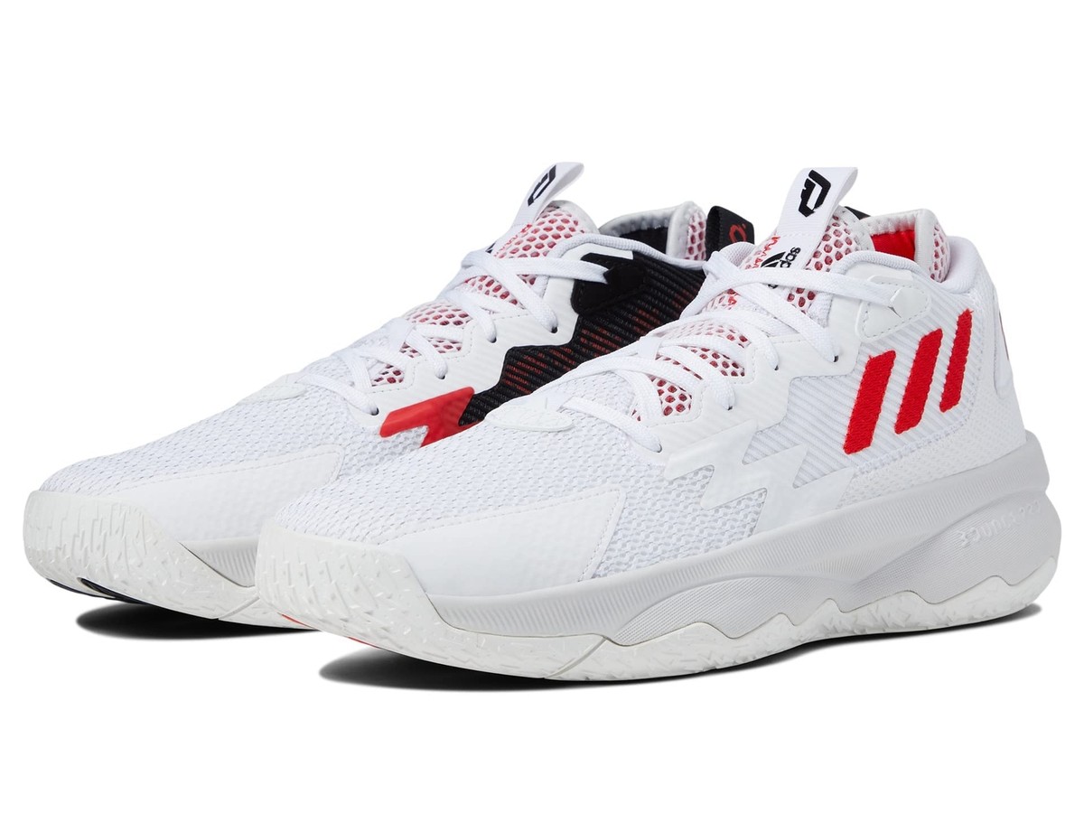 Dame ８ バスケットボールシューズ ホワイト/レッド/ブラック Adidas DAME 8 Damian Lillard White Red Black TIME GY0384 Men
