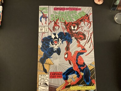the Amazing Spiderman#362(1st and 2nd prints) 2 book lot NM 2nd APP. CarnageWpgs