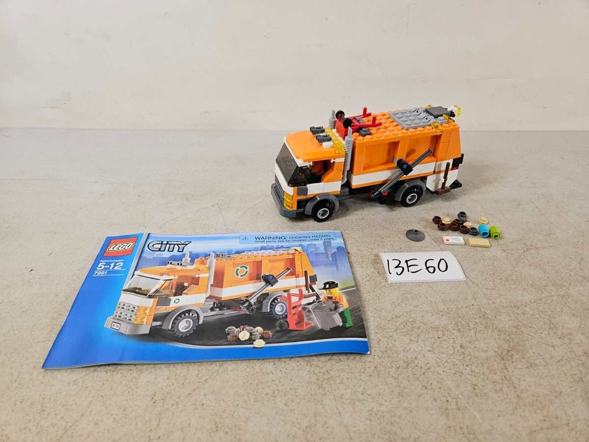 vintage Lego City 7991 Recycle Truck Trash Garbage Lot Parts