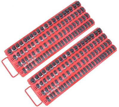 MLTOOLS Socket Organizer | 2 Pack | Holds 170 Sockets | Ball Bearing Clips