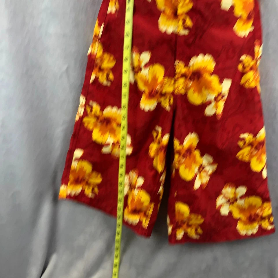 Pantalones Cortos de Tabla Hawaianos Sideout Boys XL 18-20 Naranja Tropical Hibisco Poliéster Foto 2 de 4