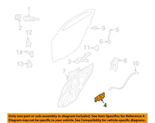 FORD OEM 06-12 Fusion Rear Door Lock Hardware-Handle, Inside BE5Z5422600C