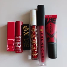 5 Pc Makeup Bundle - Lipsticks, Lip Cream - Mini, Deluxe Sizes