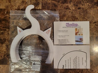 Kitty Pass Interior Cat Door, Hidden Litter Box up to 21 Lbs Easy to Install!