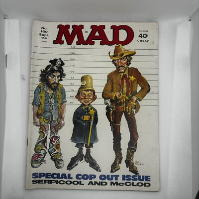#ad Mad Magazine Vol 1 No 169 September 1974 Special Cop out Issue Serpicool McClod $4.99
