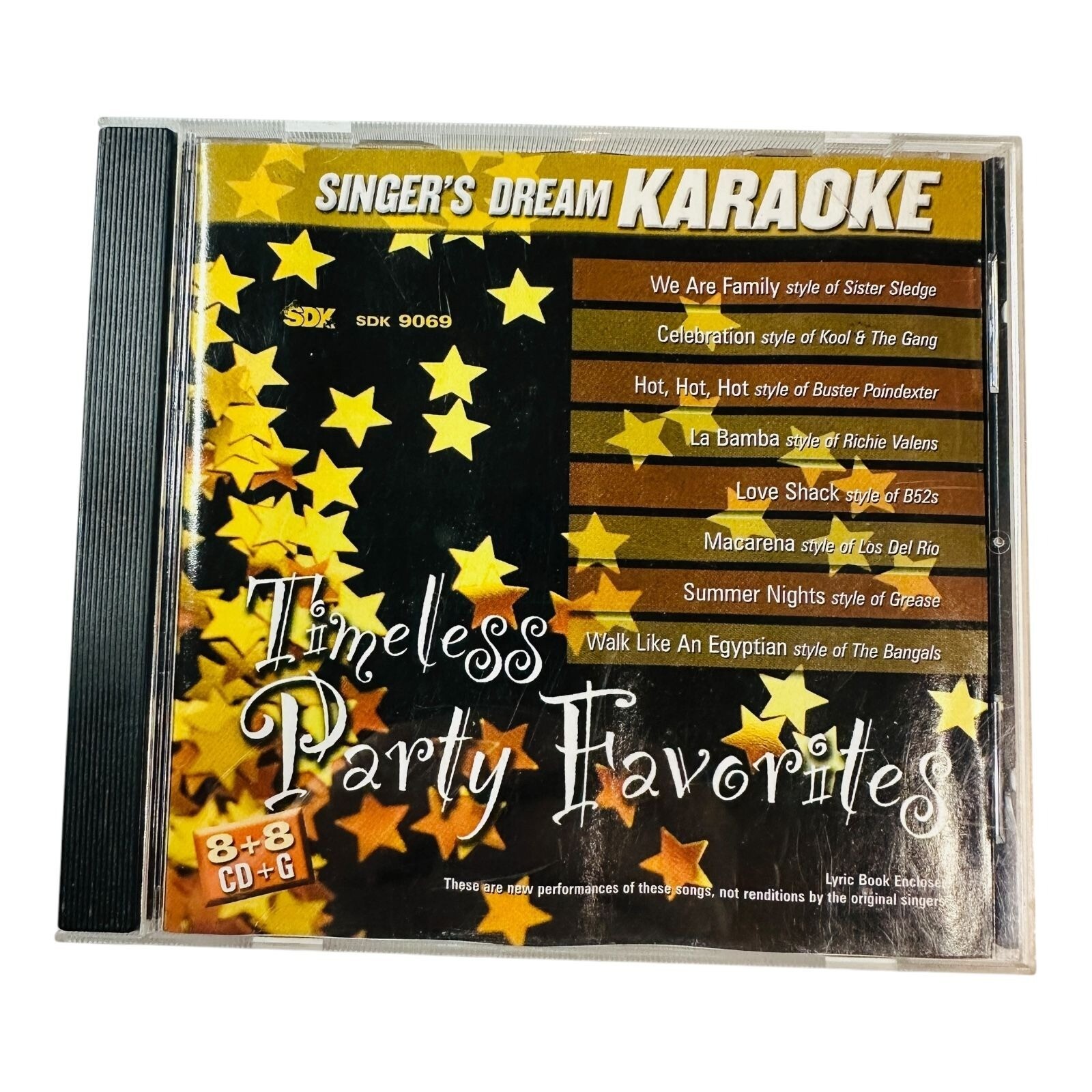 Singers Dream Karaoke Timeless Party Favorites CD+G Disc 8 Song Collection