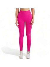 High Waist Seamless Leggings With Full-Length Fit And Ribbed Stretch Fabric