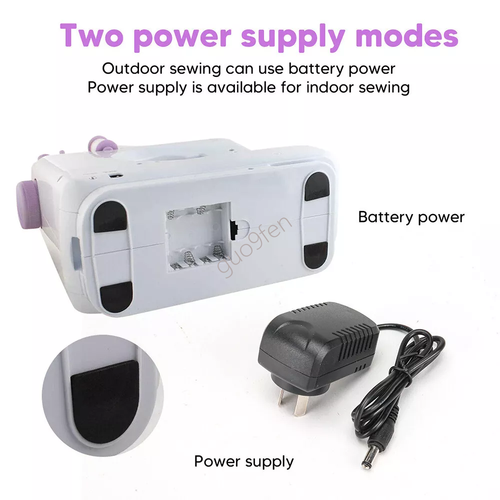 Portable Mini 12 Stitches Pedal Household Electric Sewing Machine for Beginner - Picture 7 of 12