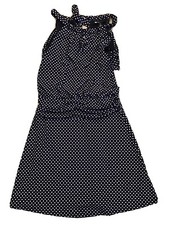 Womens Size 8 Halter Dress Navy Polka Dots Valerie Bertinelli Midi New With Tags