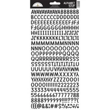 Doodlebug 13" Alphabet Soup Puffy Stickers Letters Numbers 250+ Beetle Black