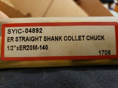 TECHNIKS 04892 1/2 X ER 20M - 140MM MFGD, STRAIGHT SHANK COLLET CHUCK (3D1)