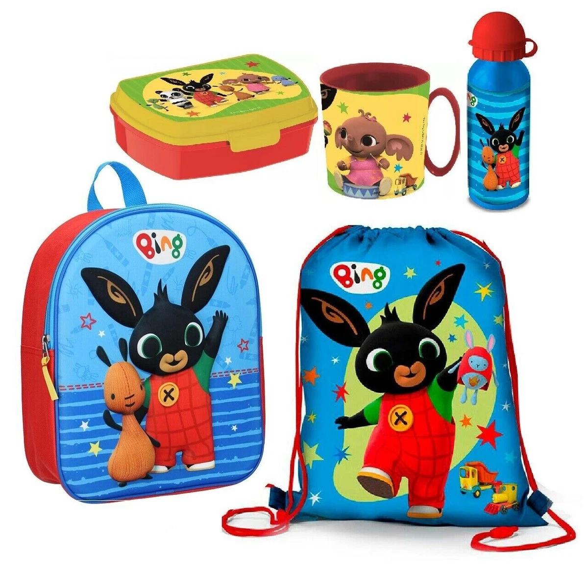 Bing Zainetto Zaino 3D set Scuola asilo 5 pezzi Bambini