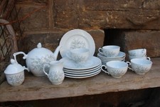 21 tlg. Teeservice Relief Vergissmeinnicht Dekor Schumann Arzberg Bavaria