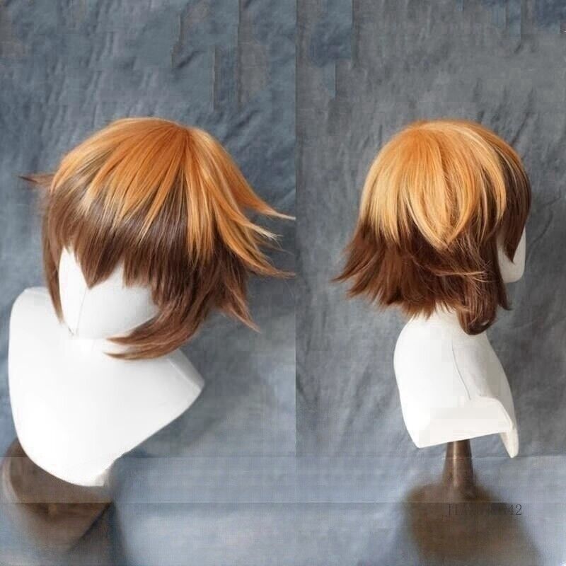 Yu Gi Oh Gx Jaden Yuki Cosplay Wigs Brown Gradient Short Hair