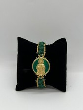 St Jude Green Tan Handmade Bracelet Big Charm