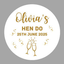 Personalised Hen Party Stickers Bride Wedding StickerHen Weekend Favours