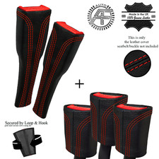 FLOW-STITCH FITS VAUXHALL ASTRA MK6 2X FRONT 3X REAR SEAT BELT LEATHER COVERS
