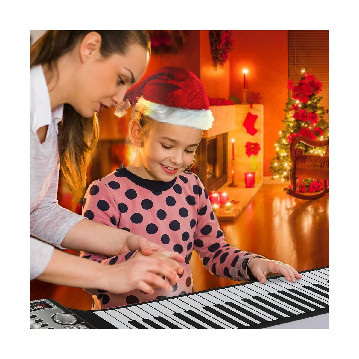  Roll up Piano,Portable 61-Keys Roll up Soft Silicone Flexible  Electronic Keyboard Piano，for Home, School,for Birthday Gift : Musical  Instruments