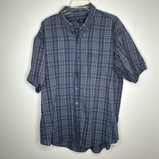 Van Heusen Blue Short Sleeve Button Up Men  s Size XL