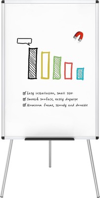 Magnetic Portable Easel Dry Erase Board, Flipchart Easel Stand Tripod Whiteboard