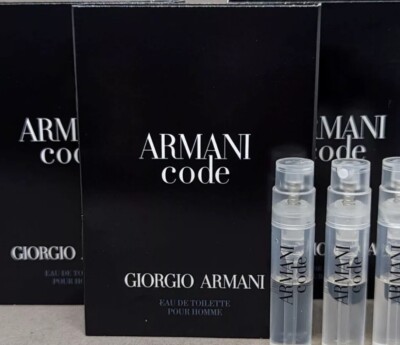 3 x Armani Code for Men 1,2 ml Eau de Toilette Spray