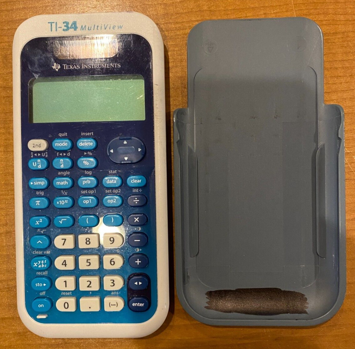 Texas Instruments TI-34 MultiView Scientific Calculator - Blue & White, 4-Line Display