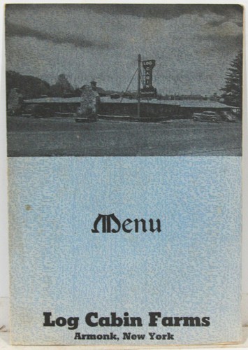 Used Menu from Log Cabin Farms in Armonk NY 1940-41 – Herbie Holmes Band