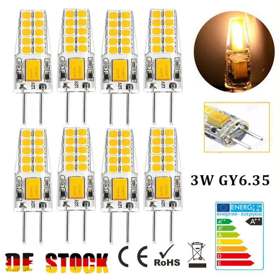 2/4/8X G6.35 LED Sparlampe Leuchtmittel Birne Lampe Warmweiß Kaltweiß 12V AC - Bild 2 von 4