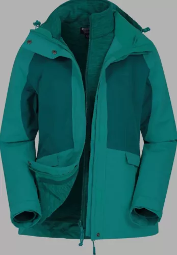 Mountain Warehouse Thunderstorm 3 In 1 Jacket in Teal Women's UK 20