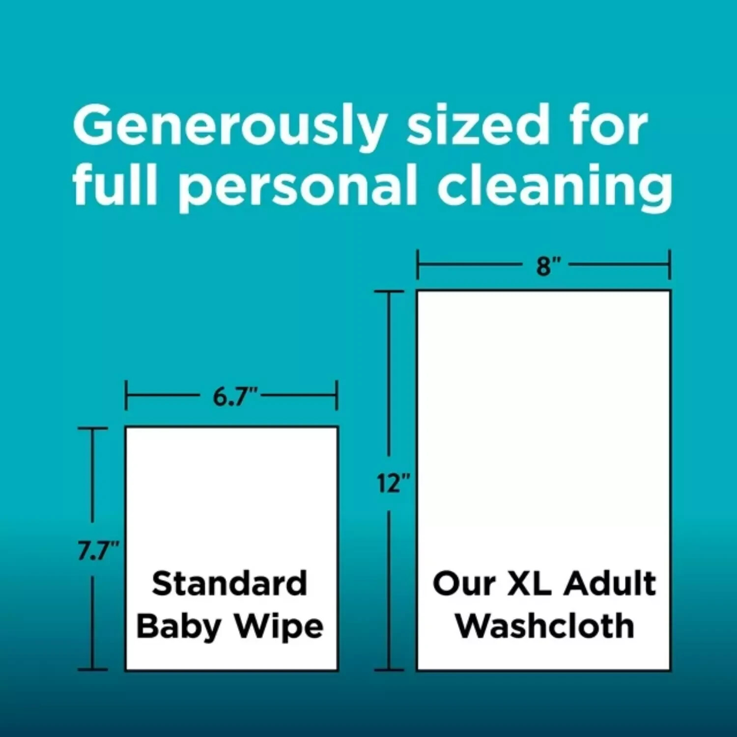 Assurance Premium Disposable Washcloths Pre-Moistened Body Wipes, XL,  192 Count