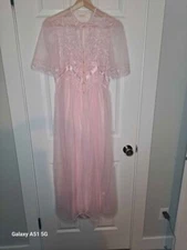 Val Mode Vintage Lingerie Nightgown Robe Set Size Small Petite
