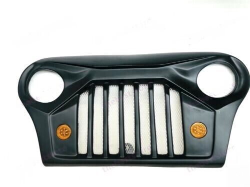 FRONT NEW FITS FOR MAHINDRA ROXOR GRILL WITH CUT OUT TURN SIGNAL LED INDICATOR - Picture 1 of 4
