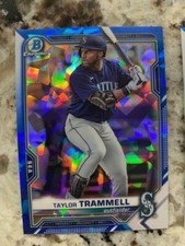 2021 BOWMAN CHROME SAPPHIRE BASE CARD #BCP-132 SEATTLE MARINERS TAYLOR TRAMMELL